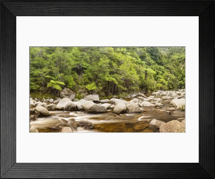 Framed Print : Wainui River, Wainui Falls Track, Golden Bay, Tasman, South Island, New Zealand, Pacific