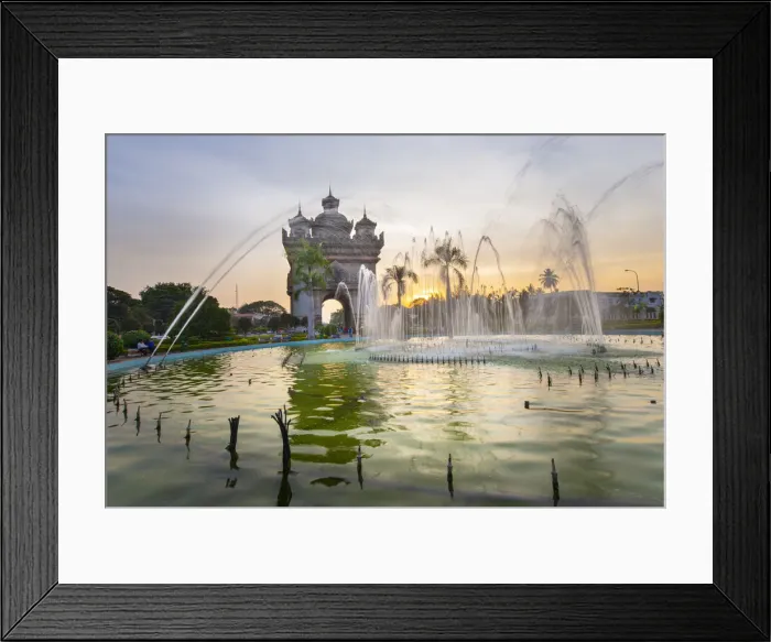 Framed Print : Patuxai (Victory Gate), a war monument, at sunset, Vientiane, Laos, Indochina Framed Print : Patuxai (Victory Gate), a war monument, at sunset, Vientiane, Laos, Indochina