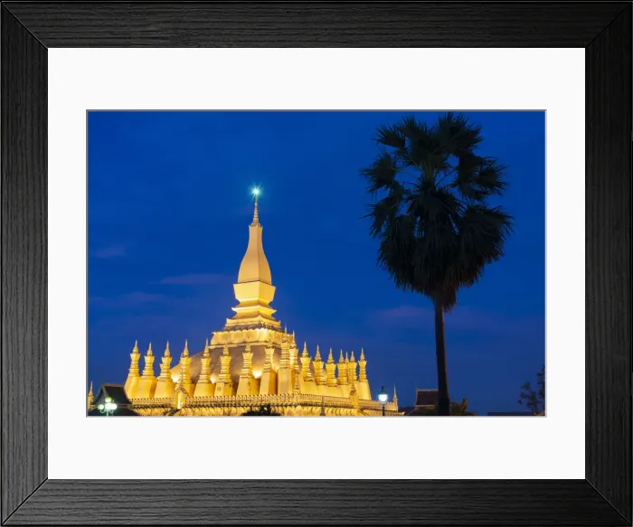 Framed Print : The Golden Temple at night, Vientiane, Laos, Indochina, Southeast Asia, Asia Framed Print : The Golden Temple at night, Vientiane, Laos, Indochina, Southeast Asia, Asia