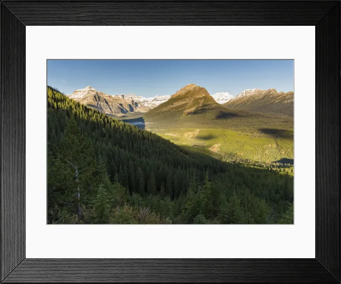Framed Print : View of Mount Bell and Vista Lake from the Arnica Lake Trail, Banff National Park