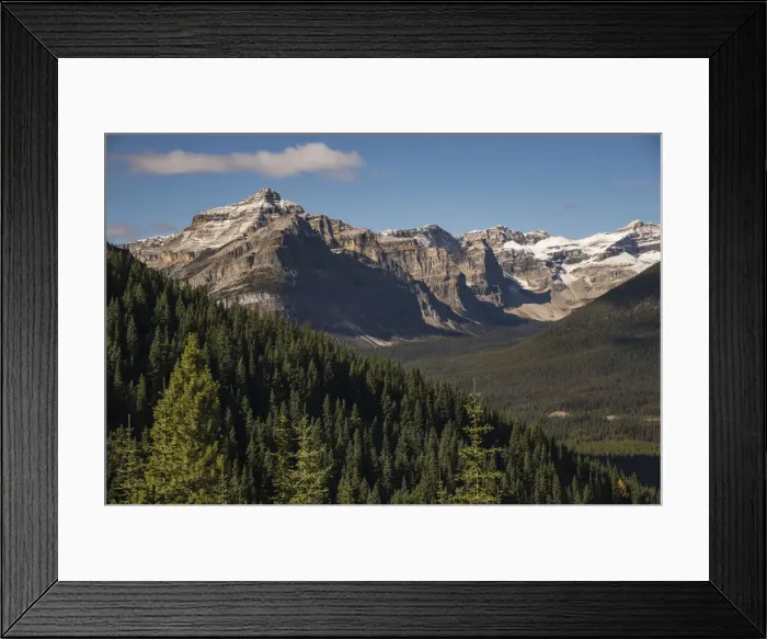 Framed Print : Looking toward Mount Bell from the Arnica Lake Trail, Banff National Park Framed Print : Looking toward Mount Bell from the Arnica Lake Trail, Banff National Park