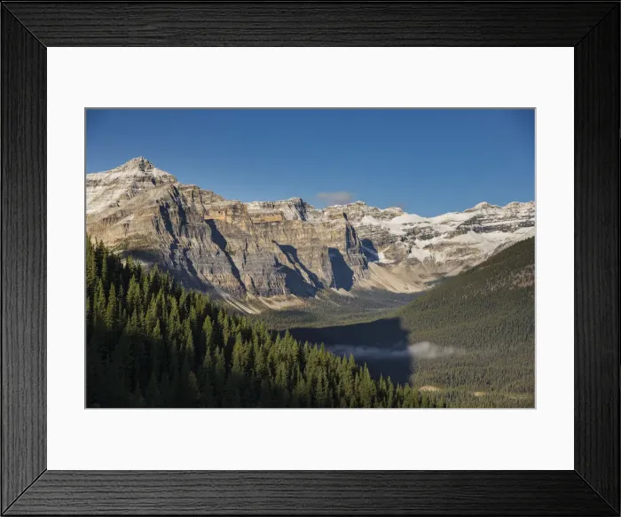 Framed Print : Looking toward Mount Bell from the Arnica Lake Trail, Banff National Park Framed Print : Looking toward Mount Bell from the Arnica Lake Trail, Banff National Park