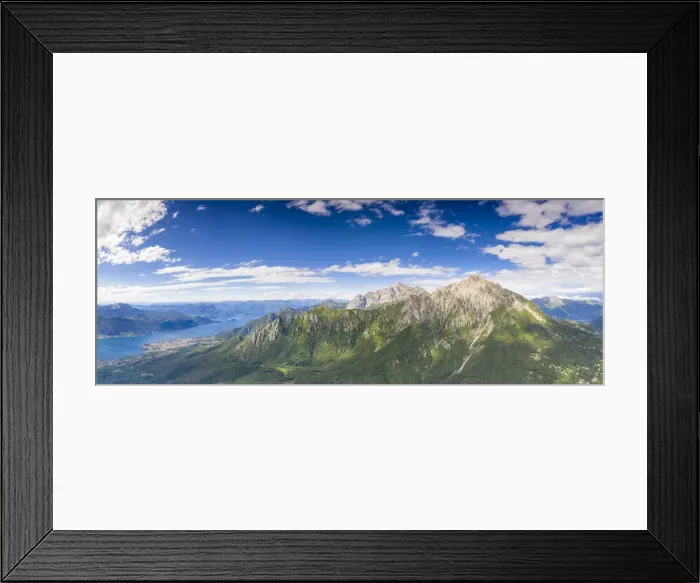 Framed Print : Aerial view of Grigne mountains with Abbadia Lariana and Mandello Del Lario in Framed Print : Aerial view of Grigne mountains with Abbadia Lariana and Mandello Del Lario in