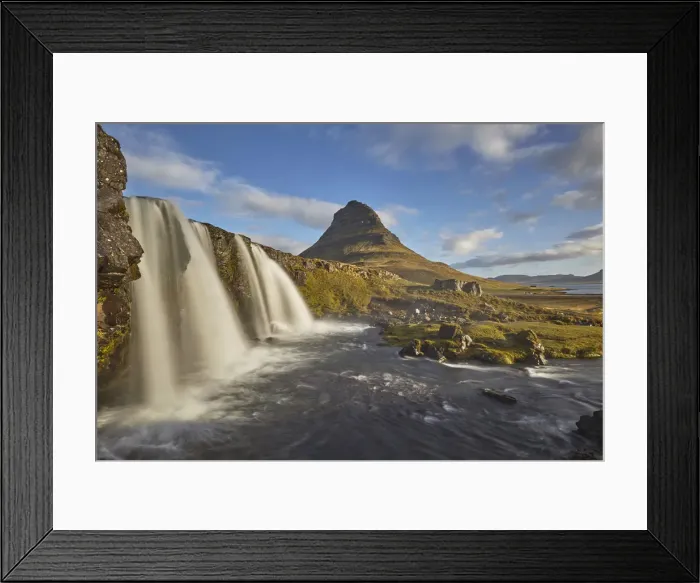 Framed Print : One of Icelands iconic landscapes, Mount Kirkjufell and Kirkjufellsfoss Falls Framed Print : One of Icelands iconic landscapes, Mount Kirkjufell and Kirkjufellsfoss Falls
