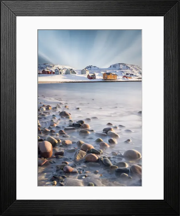 Framed Print : Clouds over waves of the icy sea, Veines, Kongfjord, Varanger Peninsula Framed Print : Clouds over waves of the icy sea, Veines, Kongfjord, Varanger Peninsula