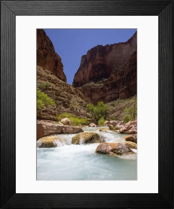 Framed Print : Hikers in Havasu Creek, Grand Canyon National Park, UNESCO World Heritage Site, Arizona Framed Print : Hikers in Havasu Creek, Grand Canyon National Park, UNESCO World Heritage Site, Arizona