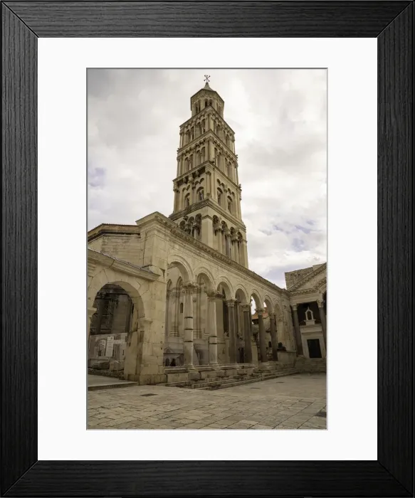 Framed Print : Saint Domnius Bell Tower in old historic downtown, UNESCO World Heritage Site, Split Framed Print : Saint Domnius Bell Tower in old historic downtown, UNESCO World Heritage Site, Split