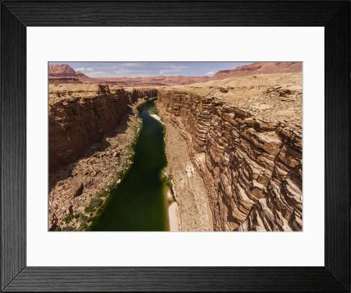Framed Print : View of the Colorado River from the Glen Canyon Dam Bridge on Highway 89, Arizona Framed Print : View of the Colorado River from the Glen Canyon Dam Bridge on Highway 89, Arizona