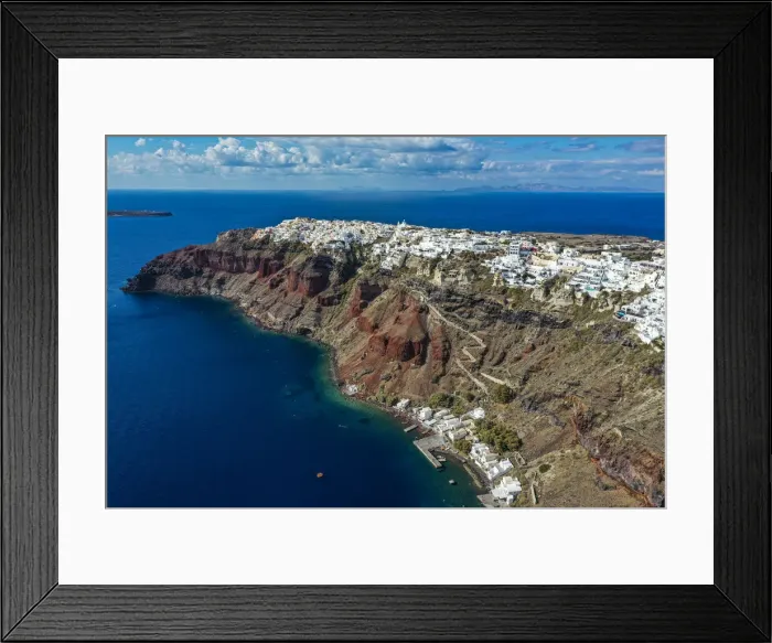 Framed Print : Aerial of Oia, Santorini, Cyclades, Greek Islands, Greece, Europe Framed Print : Aerial of Oia, Santorini, Cyclades, Greek Islands, Greece, Europe