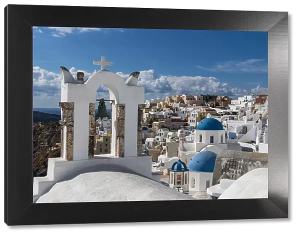 Whitewashed church, Oia, Santorini, Cyclades, Greek Islands, Greece, Europe