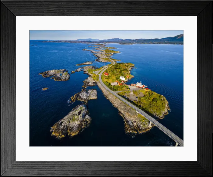 Framed Print : Aerial of the Atlantic Ocean Road, More og Romsdal county, Norway, Scandinavia, Europe Framed Print : Aerial of the Atlantic Ocean Road, More og Romsdal county, Norway, Scandinavia, Europe