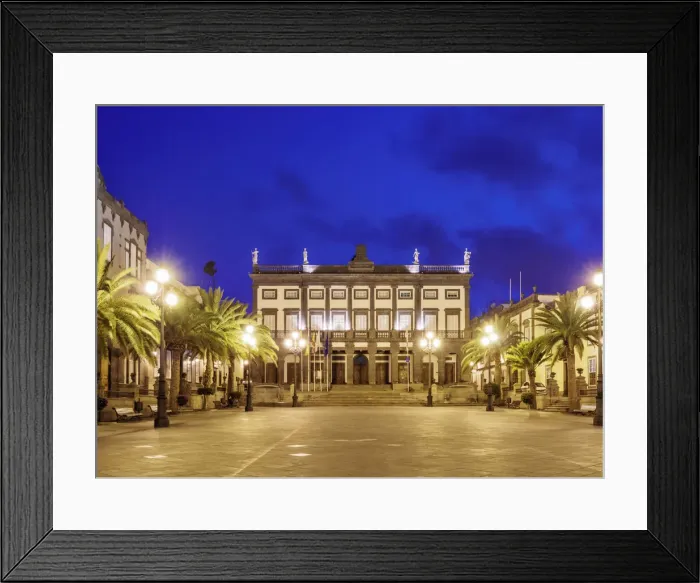 Framed Print : City hall at dusk, Plaza de Santa Ana, Las Palmas de Gran Canaria, Gran Canaria Framed Print : City hall at dusk, Plaza de Santa Ana, Las Palmas de Gran Canaria, Gran Canaria