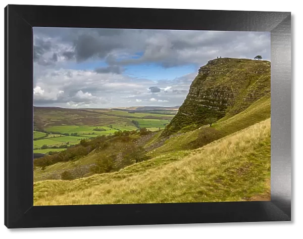 View of Back Tor and Vale of Edale, Derbyshire Peak District, Derbyshire, England