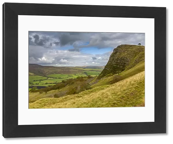 View of Back Tor and Vale of Edale, Derbyshire Peak District, Derbyshire, England