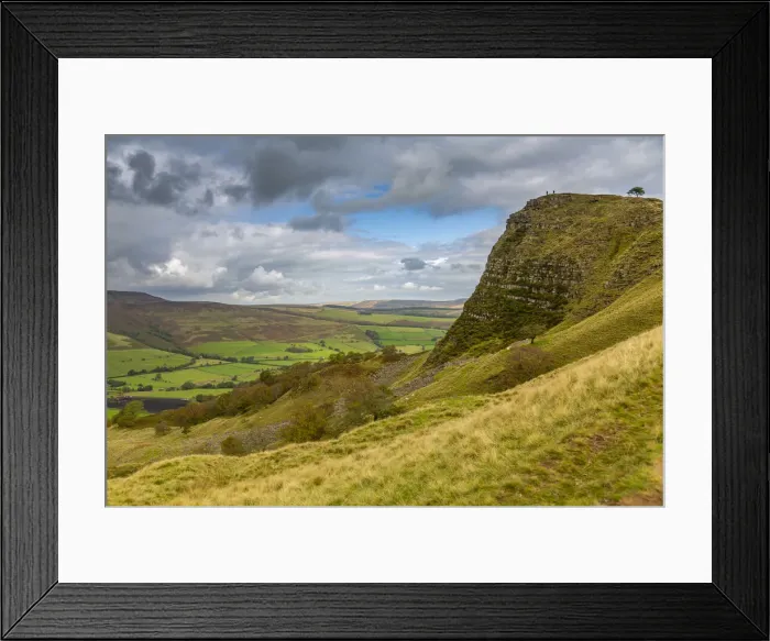 Framed Print : View of Back Tor and Vale of Edale, Derbyshire Peak District, Derbyshire, England Framed Print : View of Back Tor and Vale of Edale, Derbyshire Peak District, Derbyshire, England