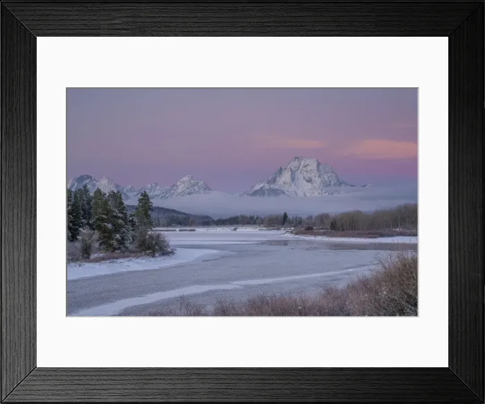 Framed Print : Predawn light at Oxbow Bend with Mount Moran, Grand Teton National Park, Wyoming Framed Print : Predawn light at Oxbow Bend with Mount Moran, Grand Teton National Park, Wyoming