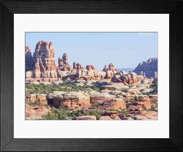 Framed Print : Sandstone pinnacles, Chesler Park, The Needles district, Canyonlands National Park, Utah