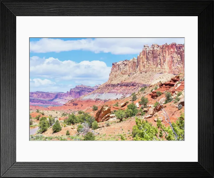 Framed Print : Sandstone cliffs, Capitol Reef National Park, Utah, United States of America Framed Print : Sandstone cliffs, Capitol Reef National Park, Utah, United States of America