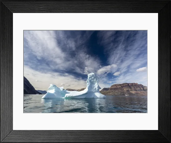 Framed Print : Large iceberg calved from a nearby glacier in Blomster Bugten, Flower Bay, Greenland Framed Print : Large iceberg calved from a nearby glacier in Blomster Bugten, Flower Bay, Greenland