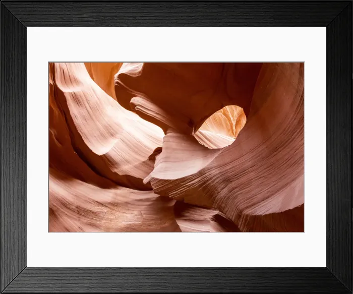 Framed Print : Water eroded Navajo Sandstone forms a slot canyon in Upper Antelope Canyon, Navajo Land Framed Print : Water eroded Navajo Sandstone forms a slot canyon in Upper Antelope Canyon, Navajo Land