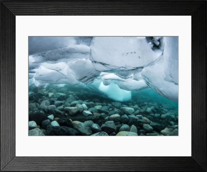 Framed Print : Underwater view of dense brash ice at Cuverville Island, Ererra Channel, Antarctica Framed Print : Underwater view of dense brash ice at Cuverville Island, Ererra Channel, Antarctica