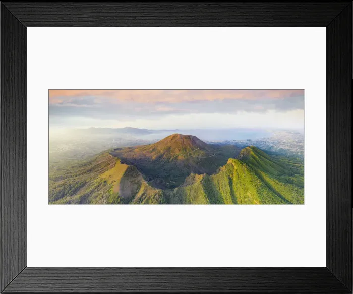 Framed Print : Aerial panoramic of Vesuvius volcano at sunrise, Naples, Campania, Italy, Europe Framed Print : Aerial panoramic of Vesuvius volcano at sunrise, Naples, Campania, Italy, Europe