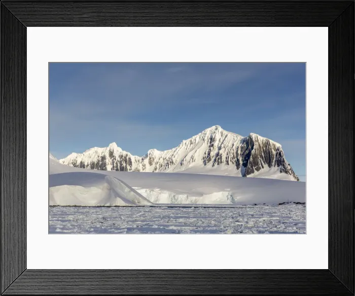 Framed Print : Snow-covered mountains and dense sea ice in Neumayer Channel, Palmer Archipelago Framed Print : Snow-covered mountains and dense sea ice in Neumayer Channel, Palmer Archipelago