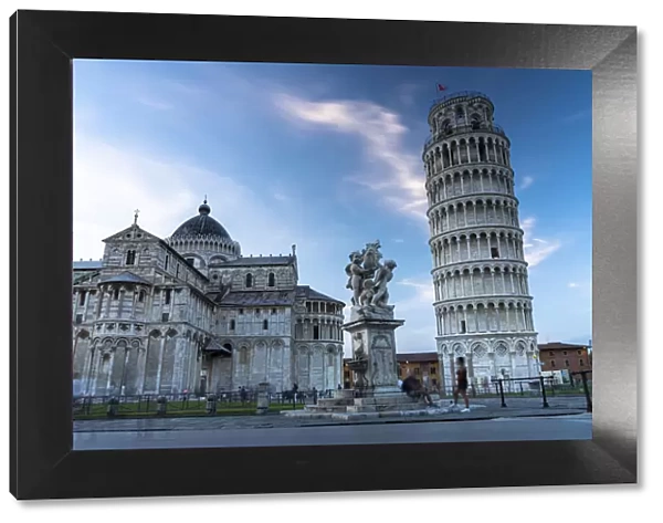 The famous Piazza dei Miracoli with Pisa Cathedral (Duomo) and Leaning Tower