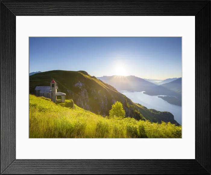 Framed Print : Church of San Bartolomeo with view on Lake Como, Musso, Lake Como, Lombardy Framed Print : Church of San Bartolomeo with view on Lake Como, Musso, Lake Como, Lombardy