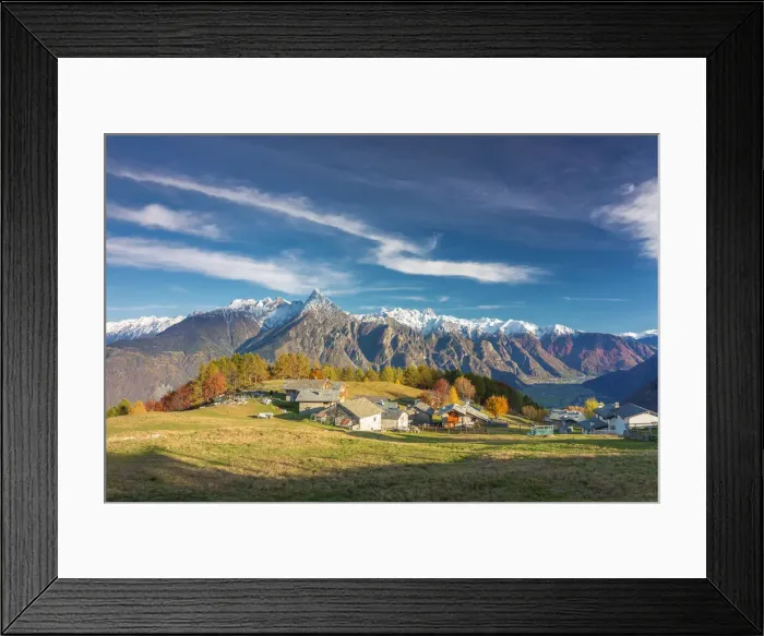 Framed Print : Amazing clouds above a traditional mountain village, Valchiavenna, Lombardy, Italy Framed Print : Amazing clouds above a traditional mountain village, Valchiavenna, Lombardy, Italy