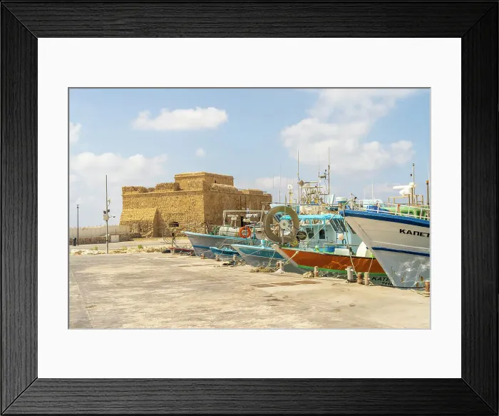Framed Print : Paphos Castle, Byzantine style, in Paphos, Cyprus, Europe Framed Print : Paphos Castle, Byzantine style, in Paphos, Cyprus, Europe