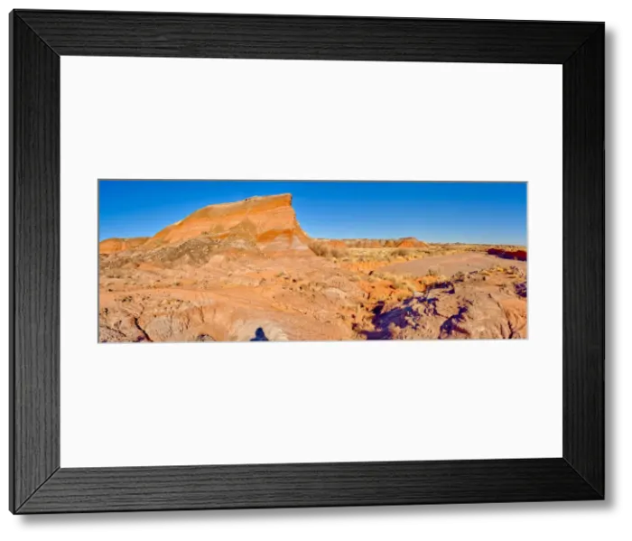 Framed Print : The landmark in Petrified Forest National Park called Squared Off Butte Framed Print : The landmark in Petrified Forest National Park called Squared Off Butte
