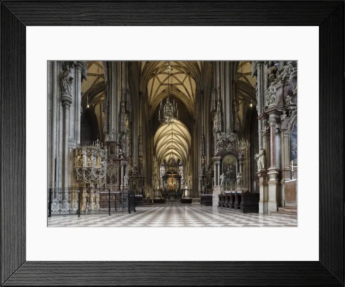 Framed Print : The interior of Domkirche Saint Stephan Cathedral, Vienna, Austria, Europe Framed Print : The interior of Domkirche Saint Stephan Cathedral, Vienna, Austria, Europe
