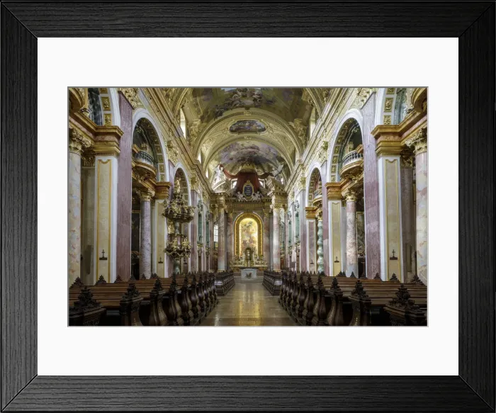 Framed Print : The interior of Jesuit Church in Vienna, Austria, Europe Framed Print : The interior of Jesuit Church in Vienna, Austria, Europe