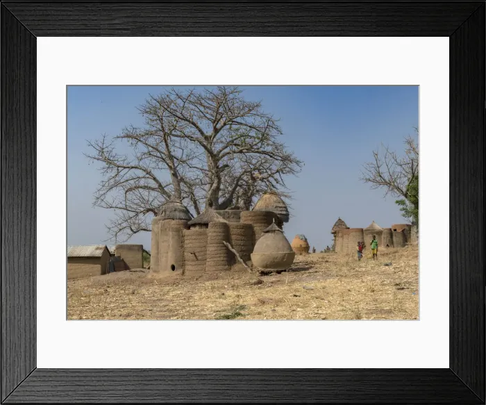 Framed Print : Earth tower house, called takienta, of Batammariba people in Koutammakou region, La Kara Framed Print : Earth tower house, called takienta, of Batammariba people in Koutammakou region, La Kara