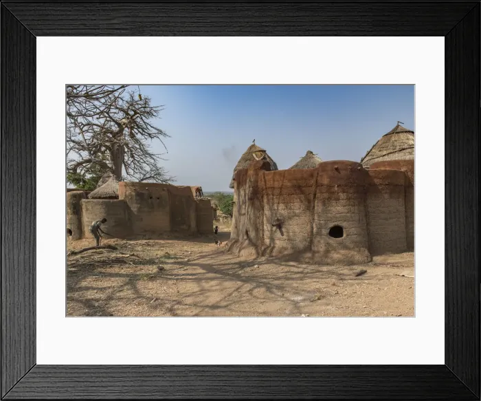 Framed Print : Earth tower house, called takienta, of Batammariba people in Koutammakou region, La Kara Framed Print : Earth tower house, called takienta, of Batammariba people in Koutammakou region, La Kara