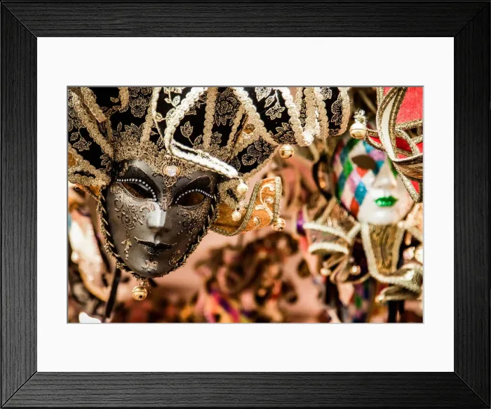 Framed Print : Carnival masks in Venice, Veneto, Italy, Europe Framed Print : Carnival masks in Venice, Veneto, Italy, Europe