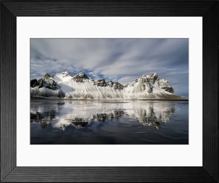 Framed Print : Vestrahorn Mountain reflected in wet sand, Iceland, Polar Regions Framed Print : Vestrahorn Mountain reflected in wet sand, Iceland, Polar Regions