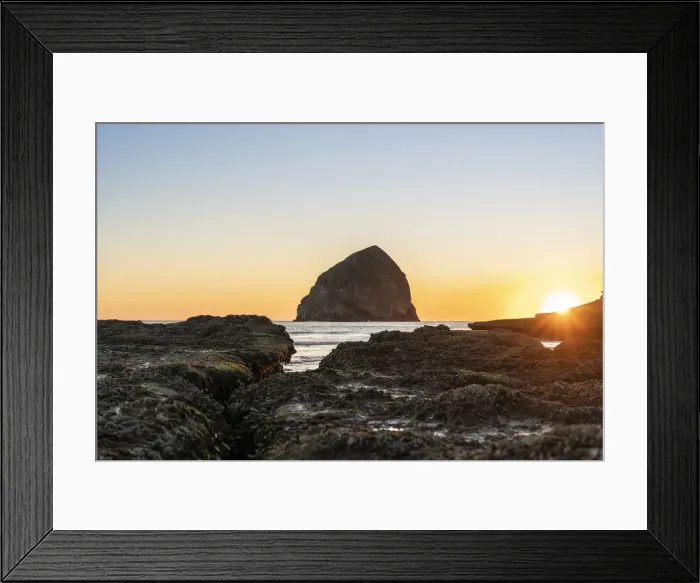 Framed Print : Haystack Rock at Cape Kiwanda at sunset, Pacific City, Tillamook county, Oregon Framed Print : Haystack Rock at Cape Kiwanda at sunset, Pacific City, Tillamook county, Oregon