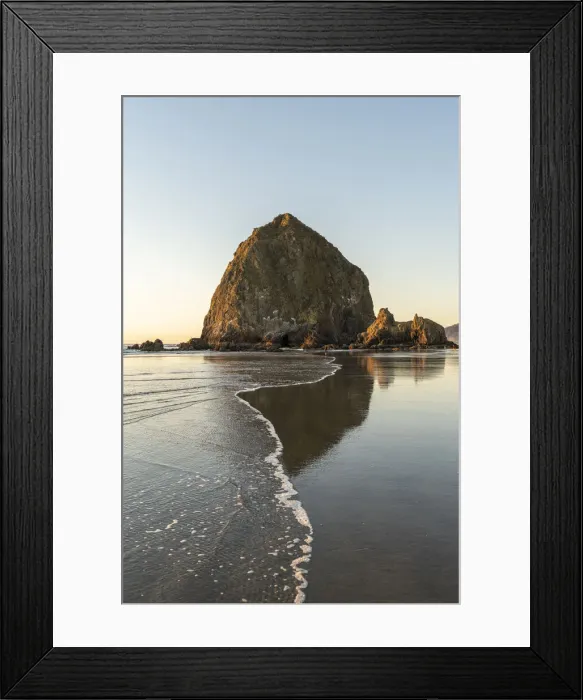Framed Print : Haystack Rock with low tide, Cannon Beach, Clatsop county, Oregon Framed Print : Haystack Rock with low tide, Cannon Beach, Clatsop county, Oregon