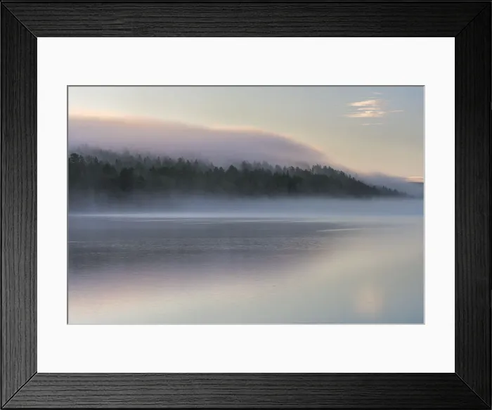 Framed Print : Mist over lake and forest at sunrise in autumn, Lake Toras-Sieppi, Muonio, Lapland Framed Print : Mist over lake and forest at sunrise in autumn, Lake Toras-Sieppi, Muonio, Lapland