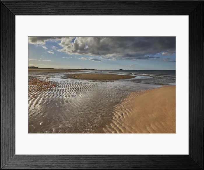 Framed Print : Ross Back Sands, near Lindisfarne, on the North Sea coast of Northumberland Framed Print : Ross Back Sands, near Lindisfarne, on the North Sea coast of Northumberland