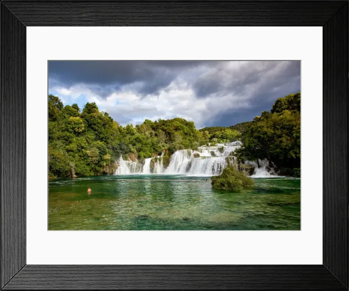Framed Print : Waterfalls in Krka National Park in southern Croatia, Europe Framed Print : Waterfalls in Krka National Park in southern Croatia, Europe