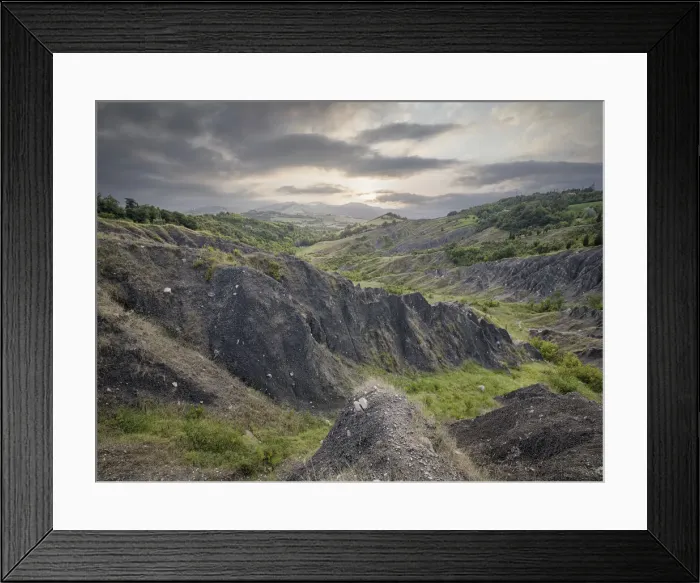 Framed Print : Badlands and green hills, Emilia Romagna, Italy, Europe Framed Print : Badlands and green hills, Emilia Romagna, Italy, Europe