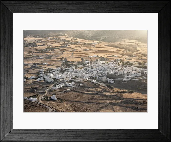 Framed Print : Small Greek village at sunset, Paros Island, Cyclades, Greek Islands, Greece, Europe Framed Print : Small Greek village at sunset, Paros Island, Cyclades, Greek Islands, Greece, Europe