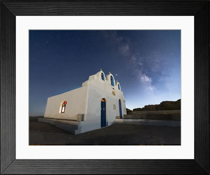 Framed Print : Milky Way above Agios Georgios on Paros Island, Cyclades, Greek Islands, Greece, Europe Framed Print : Milky Way above Agios Georgios on Paros Island, Cyclades, Greek Islands, Greece, Europe