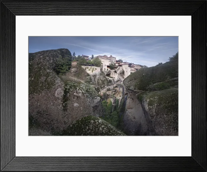 Framed Print : Megalo Meteoro Monastery framed by rocks, Meteora, UNESCO World Heritage Site, Thessaly Framed Print : Megalo Meteoro Monastery framed by rocks, Meteora, UNESCO World Heritage Site, Thessaly