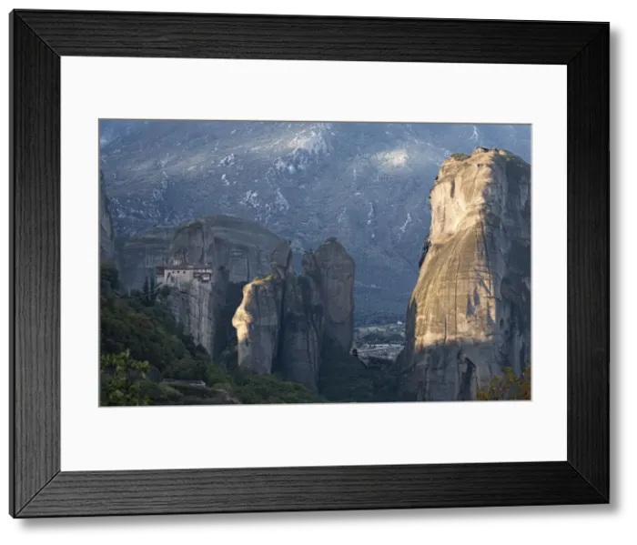 Framed Print : Sunrise on the Meteoras, Meteora, Thessaly, Greece, Europe Framed Print : Sunrise on the Meteoras, Meteora, Thessaly, Greece, Europe