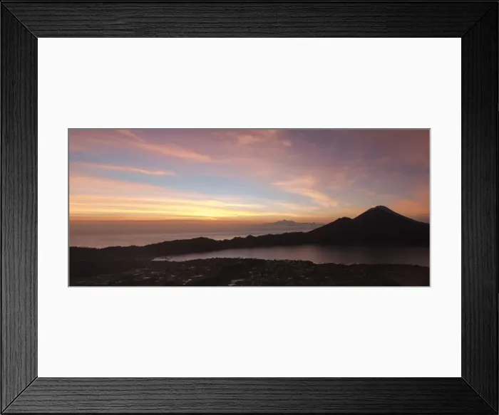 Framed Print : Pink panoramic sunrise from the top of Batur volcano, Bali, Indonesia, Southeast Asia Framed Print : Pink panoramic sunrise from the top of Batur volcano, Bali, Indonesia, Southeast Asia