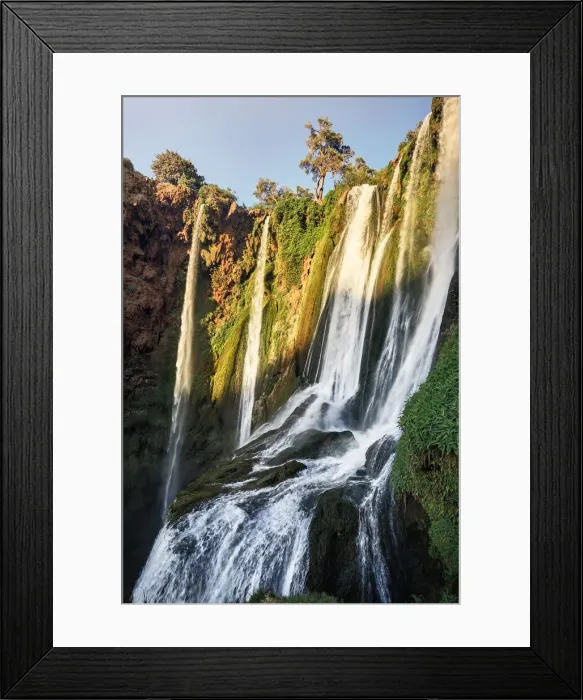 Framed Print : Ouzoud waterfall at sunset, Ouzoud, Morocco, North Africa, Africa